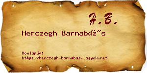 Herczegh Barnabás névjegykártya
